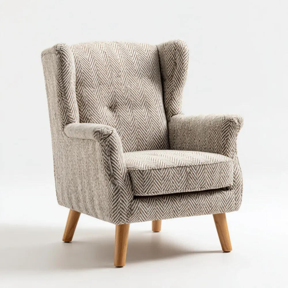 アームチェア ラウンジチェア 布製 85x70x100 cm - グレー