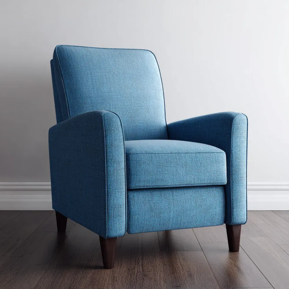 アームチェア 布製 75x85x95 cm – ブルー – モダンスタイル