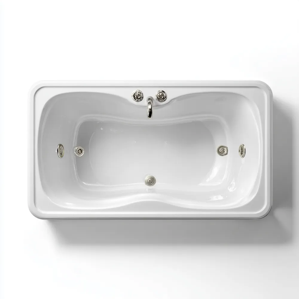 ジャグジーバスタブ アクリル 180x90x60 cm – ホワイト – モダンなジェット機能