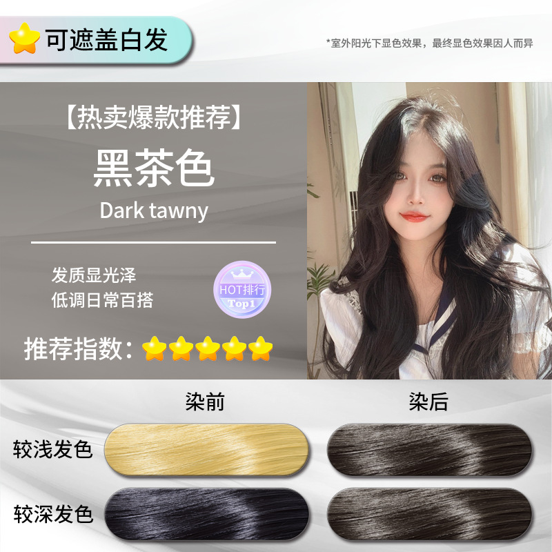 【สูตรธรรมชาติ ปลอดภัย】 น้ำยาปิดผมหงอกสารสกัดพืชธรรมชาติ ชนิดน้ำเดี่ยว