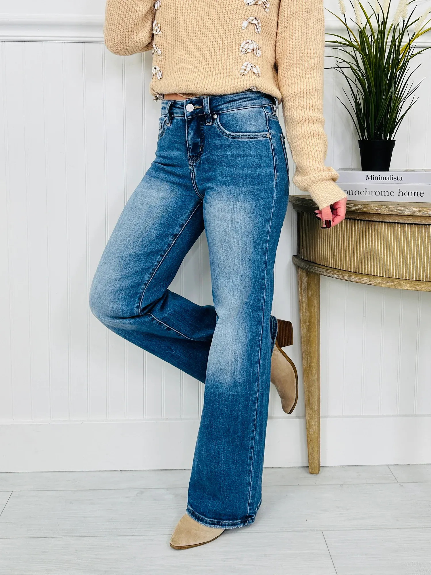 (Pack of 2) Just Four You Tummy Control Wide Leg Jeans in Four Inseams