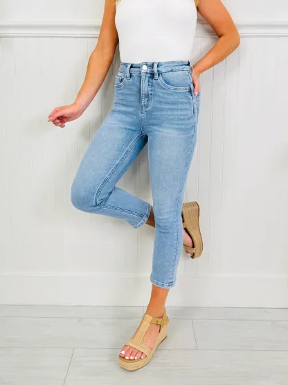 (Pack of 2) Easy Fit Tummy Control Capri Jeans in Three Inseams