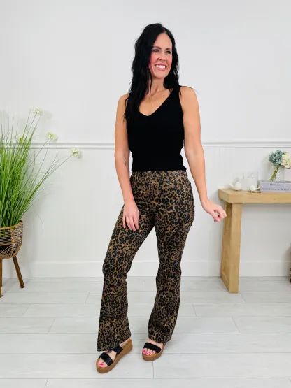 (Pack of 2) Judy Blue Leveled Up Leopard Bootcut Jeans