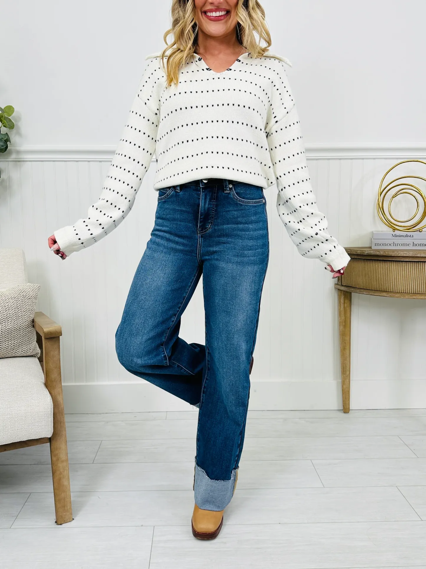 (Pack of 2) Made For Me Tummy Control Wide Leg Cuffed Jeans in Multiple Inseams