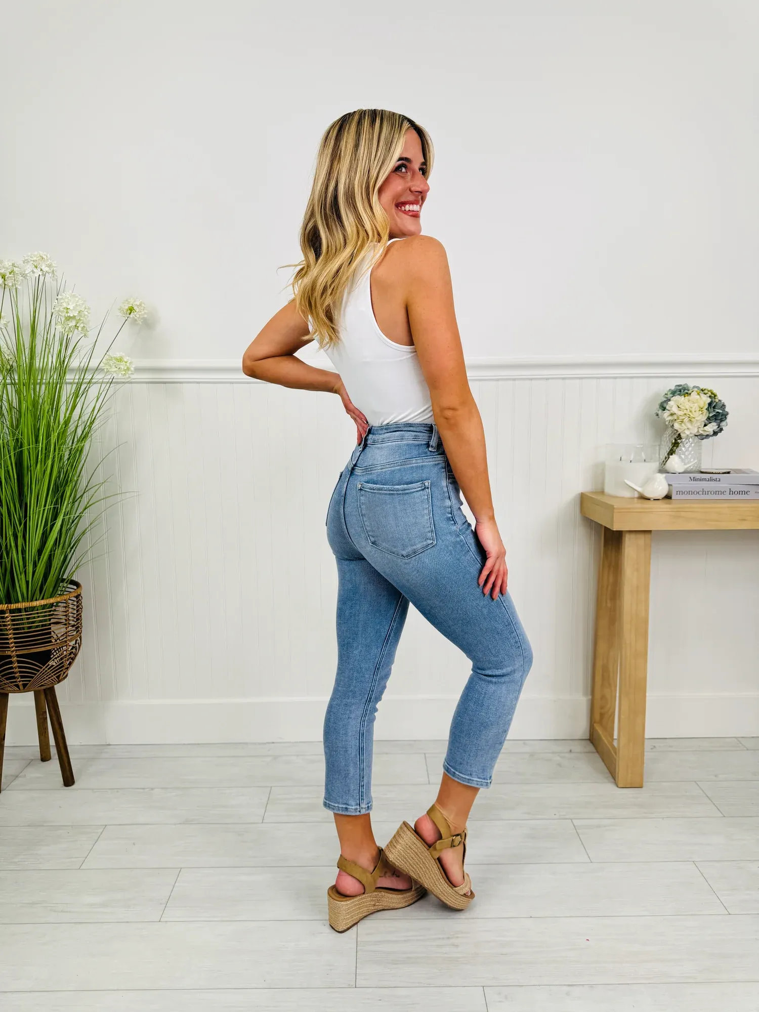 (Pack of 2) Easy Fit Tummy Control Capri Jeans in Three Inseams