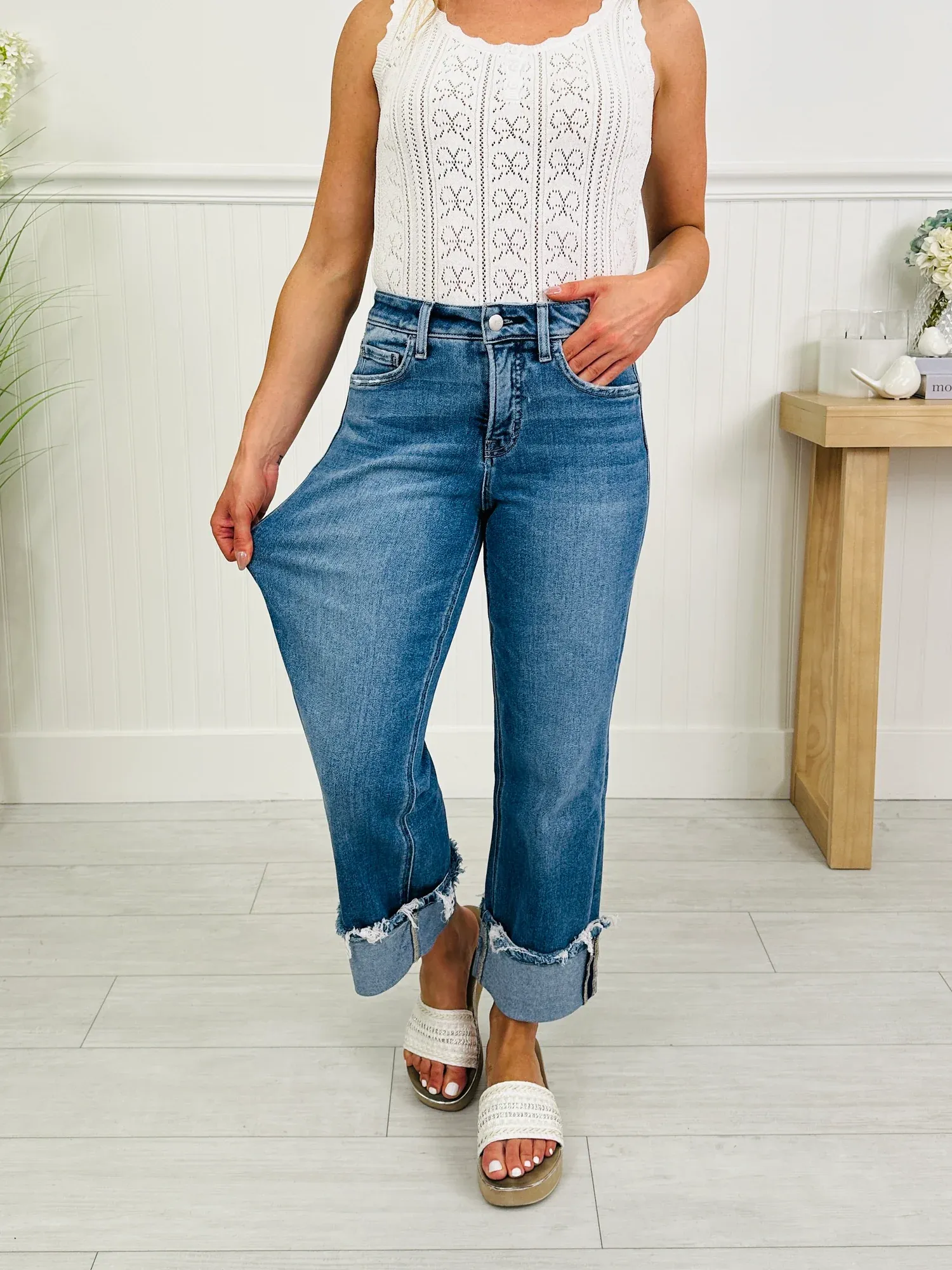 (Pack of 2) The Right Choice Tummy Control Wide Leg Jeans