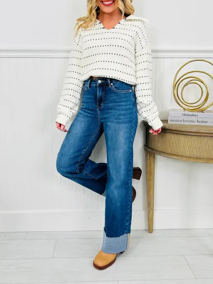 (Pack of 2) Made For Me Tummy Control Wide Leg Cuffed Jeans in Multiple Inseams