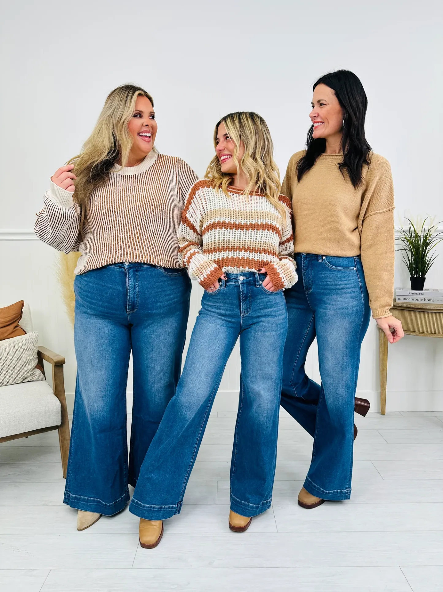 (Pack of 2) Ready to Roll Retro Wide Leg Jeans in Three Inseams