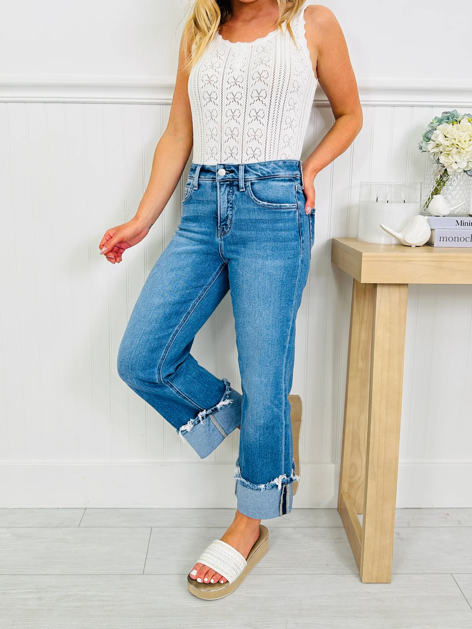 (Pack of 2) The Right Choice Tummy Control Wide Leg Jeans