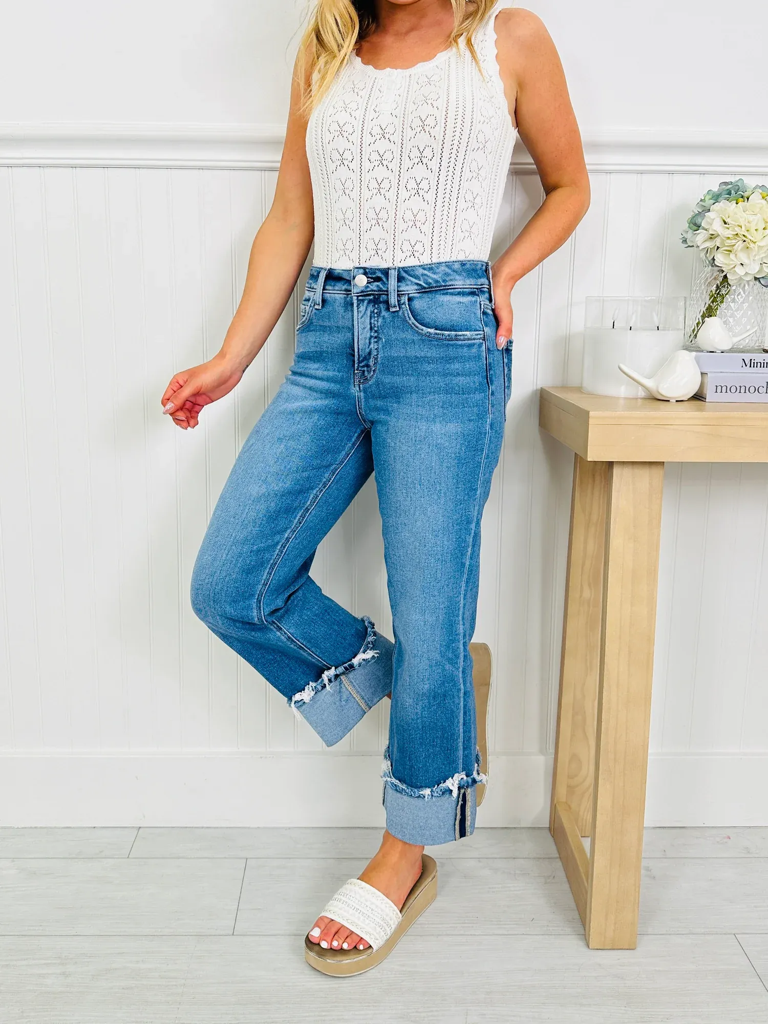 (Pack of 2) The Right Choice Tummy Control Wide Leg Jeans