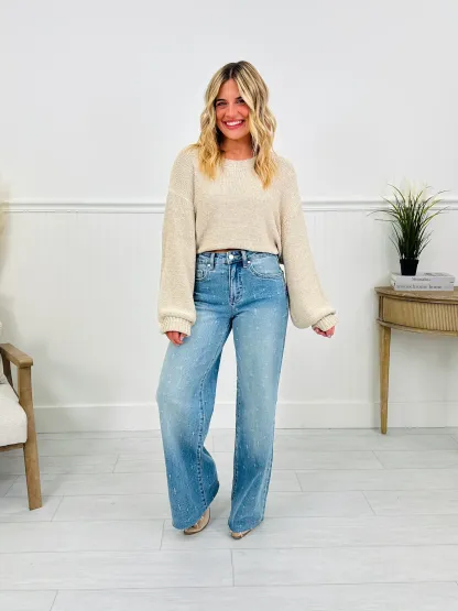 (Pack of 2) Cat Scratch Fever Tummy Control Wide Leg Jeans