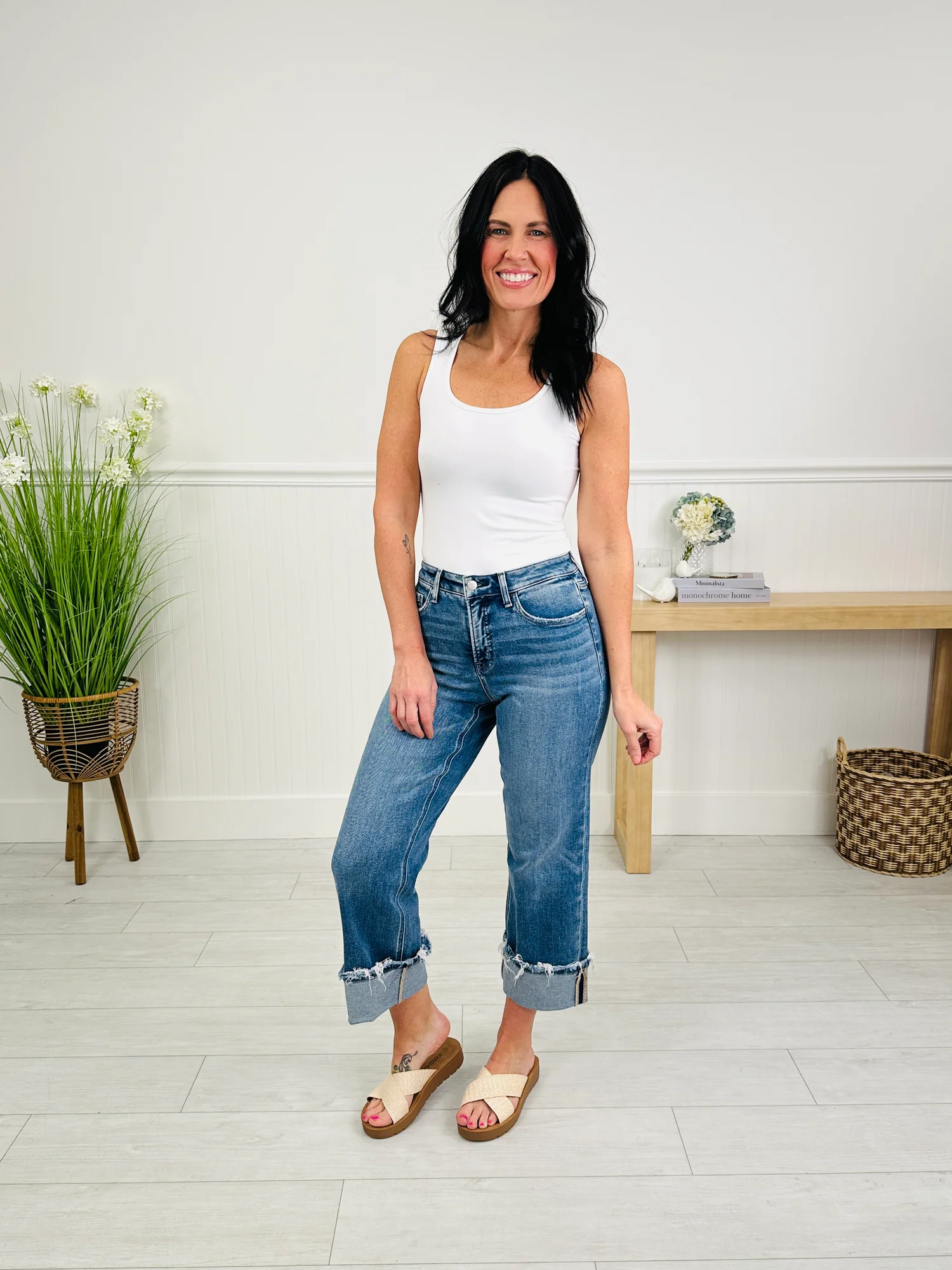 (Pack of 2) The Right Choice Tummy Control Wide Leg Jeans