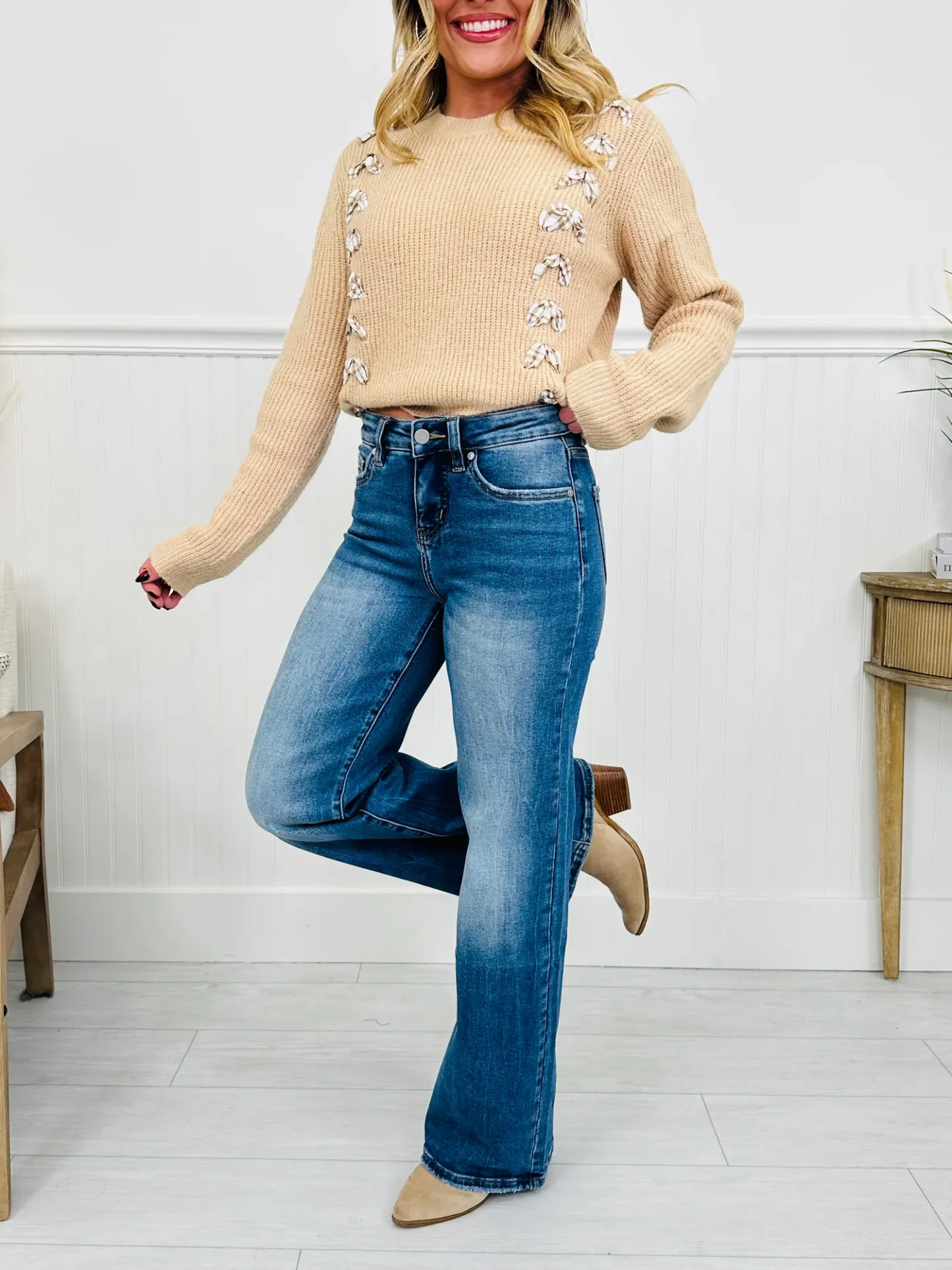 (Pack of 2) Just Four You Tummy Control Wide Leg Jeans in Four Inseams