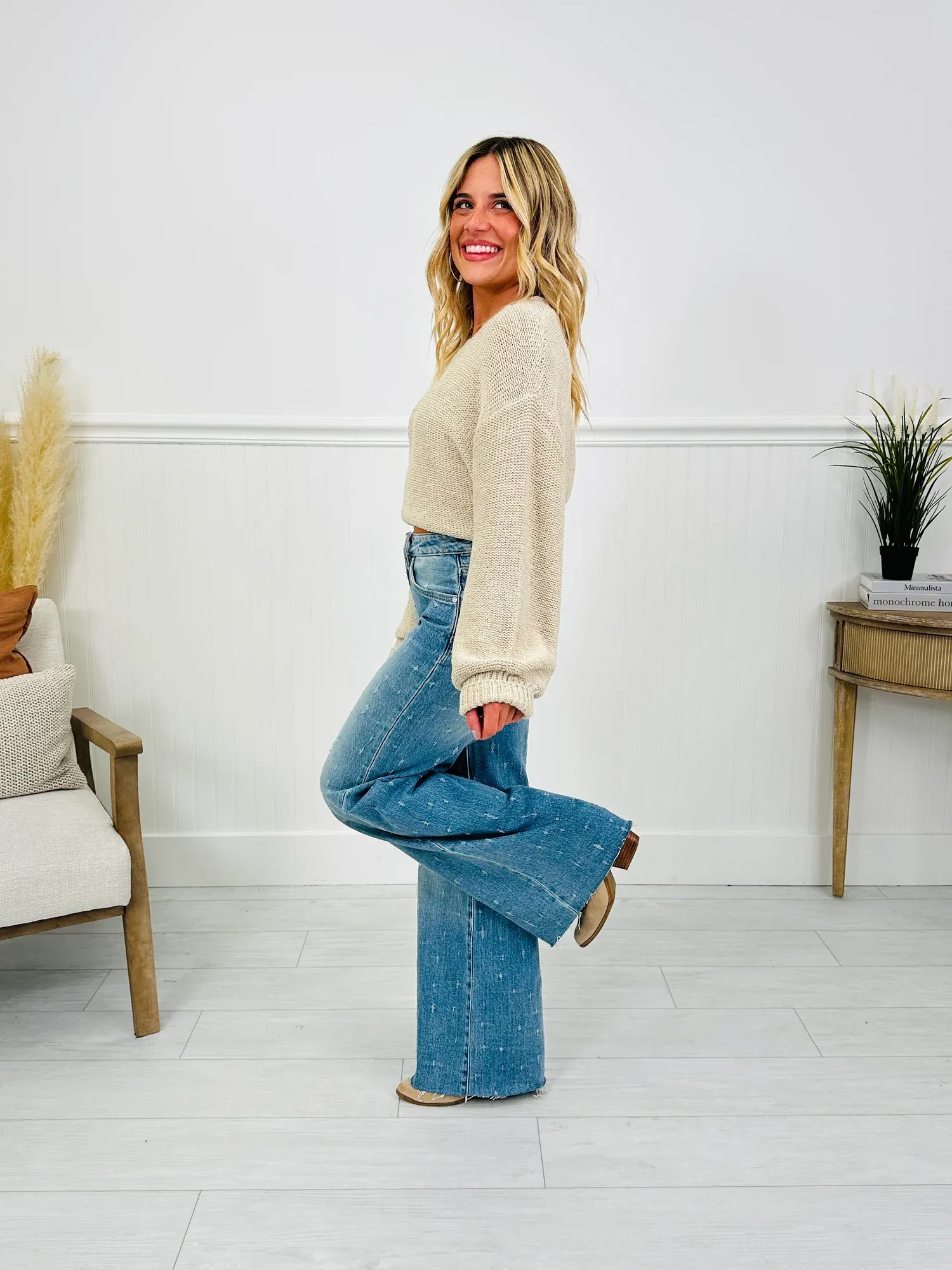 (Pack of 2) Cat Scratch Fever Tummy Control Wide Leg Jeans