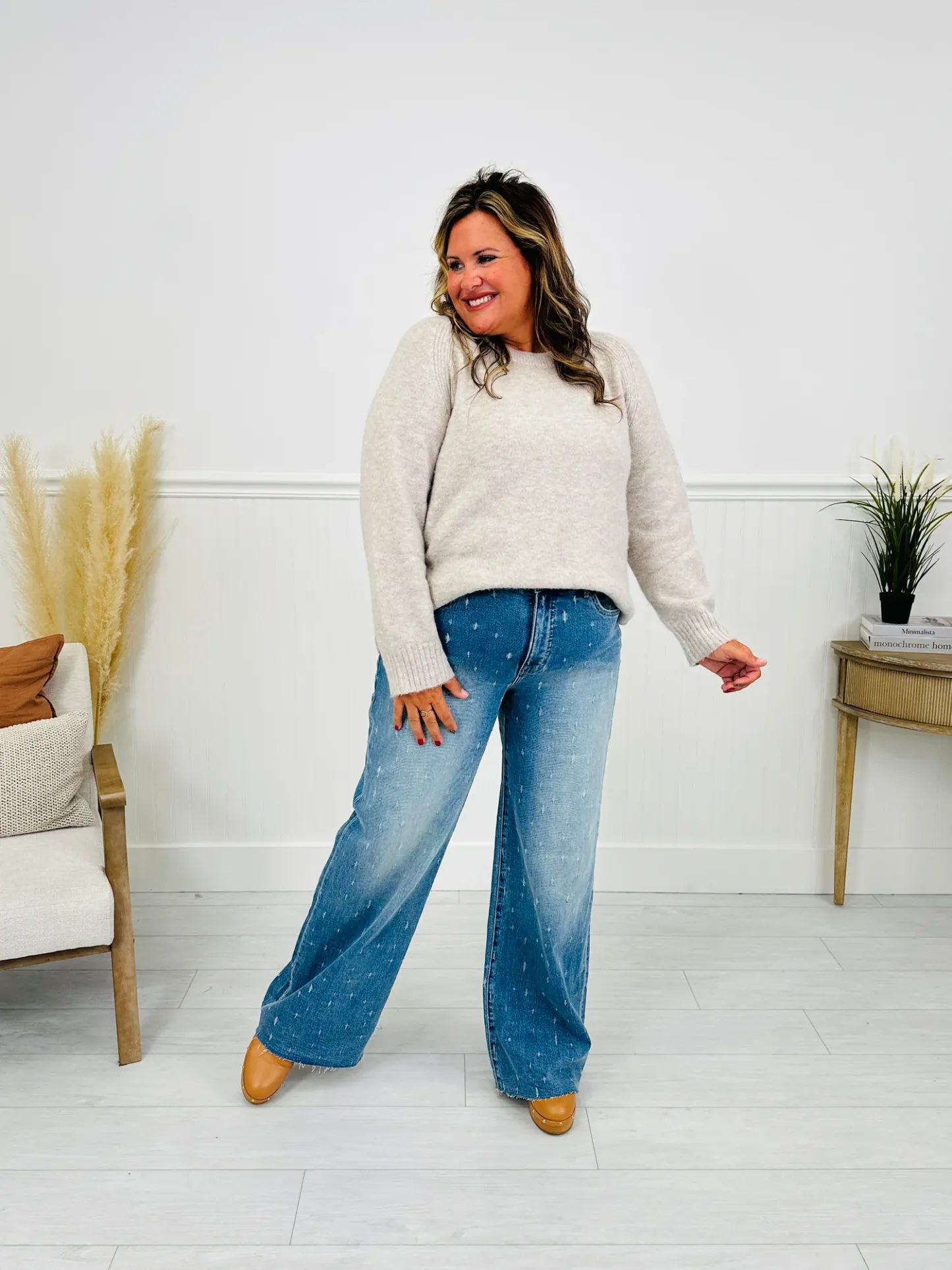 (Pack of 2) Cat Scratch Fever Tummy Control Wide Leg Jeans