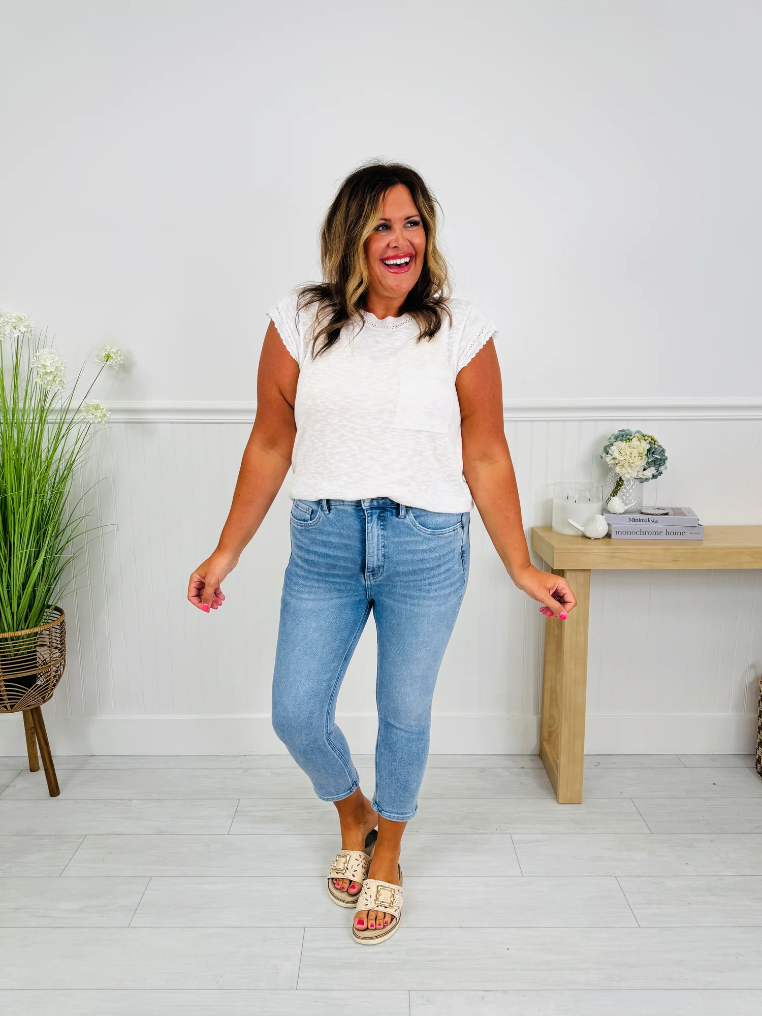 (Pack of 2) Easy Fit Tummy Control Capri Jeans in Three Inseams