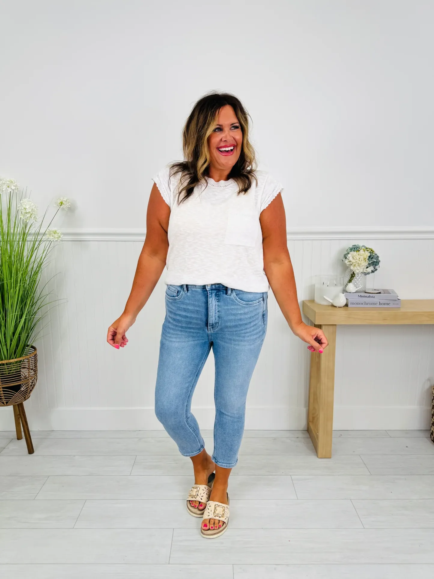 (Pack of 2) Easy Fit Tummy Control Capri Jeans in Three Inseams