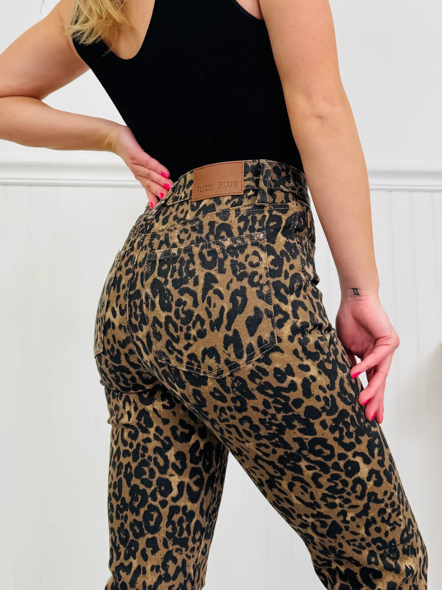 (Pack of 2) Judy Blue Leveled Up Leopard Bootcut Jeans