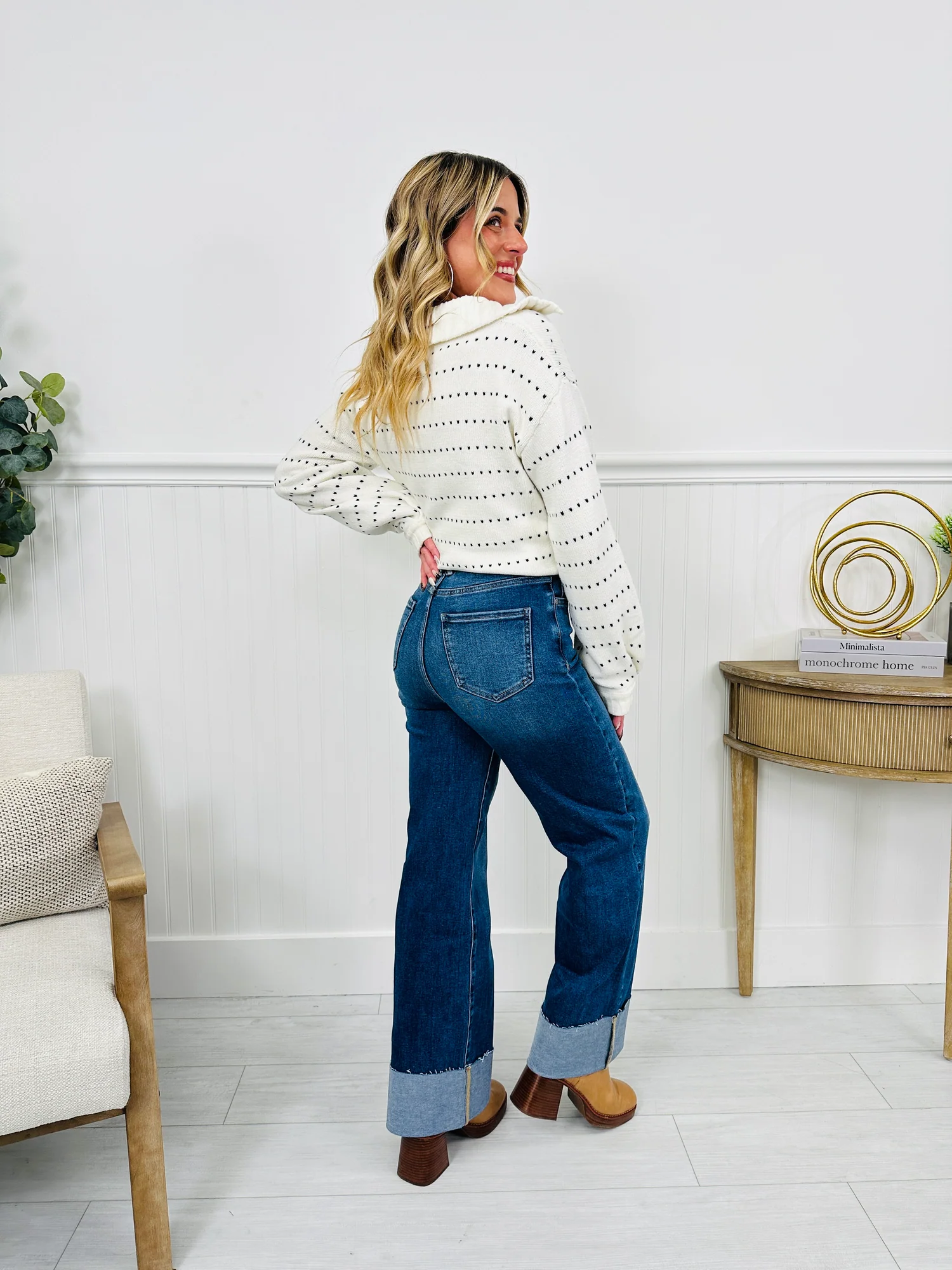 (Pack of 2) Made For Me Tummy Control Wide Leg Cuffed Jeans in Multiple Inseams