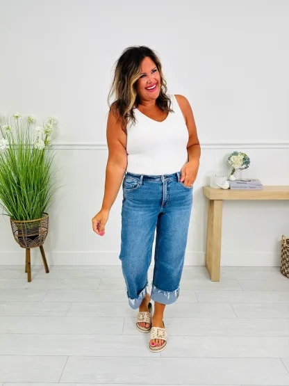 (Pack of 2) The Right Choice Tummy Control Wide Leg Jeans