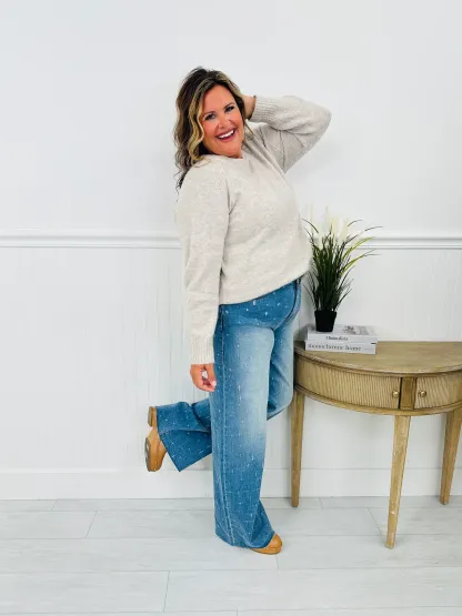 (Pack of 2) Cat Scratch Fever Tummy Control Wide Leg Jeans