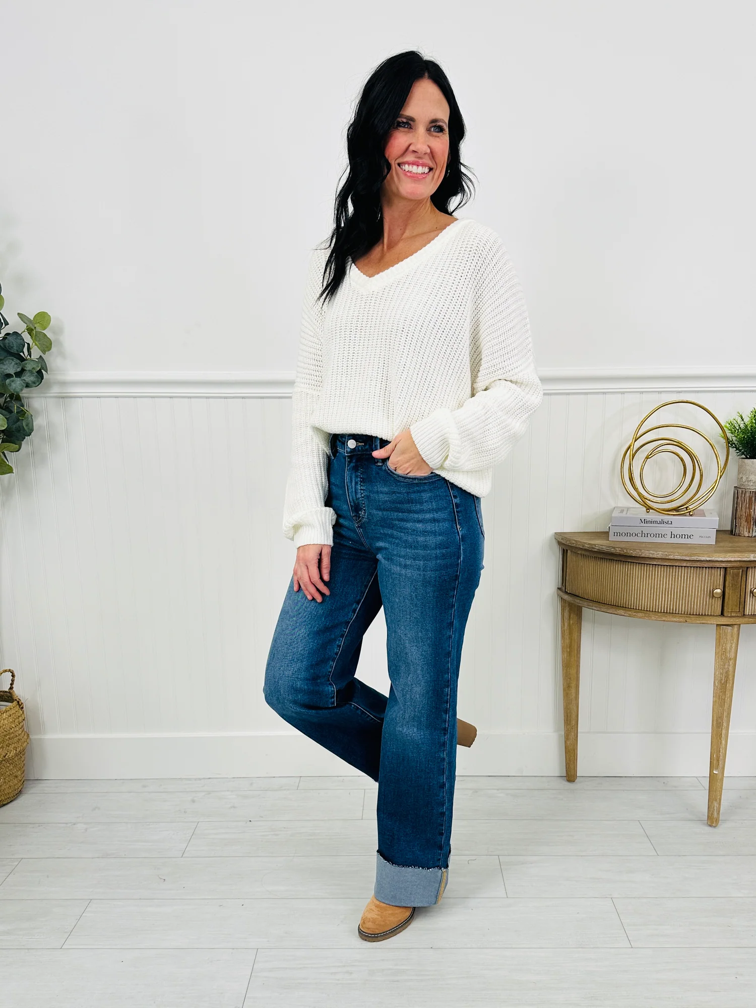 (Pack of 2) Made For Me Tummy Control Wide Leg Cuffed Jeans in Multiple Inseams