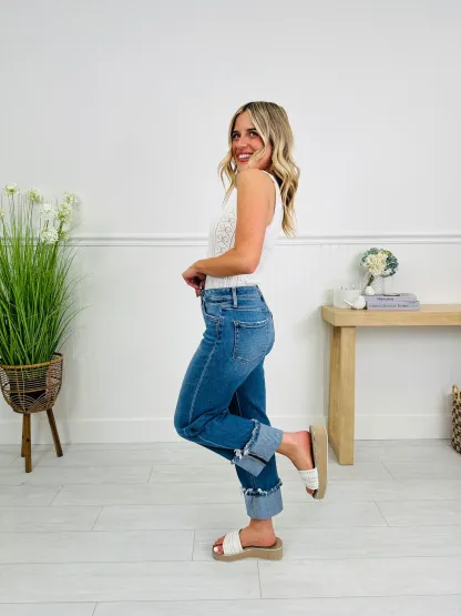 (Pack of 2) The Right Choice Tummy Control Wide Leg Jeans