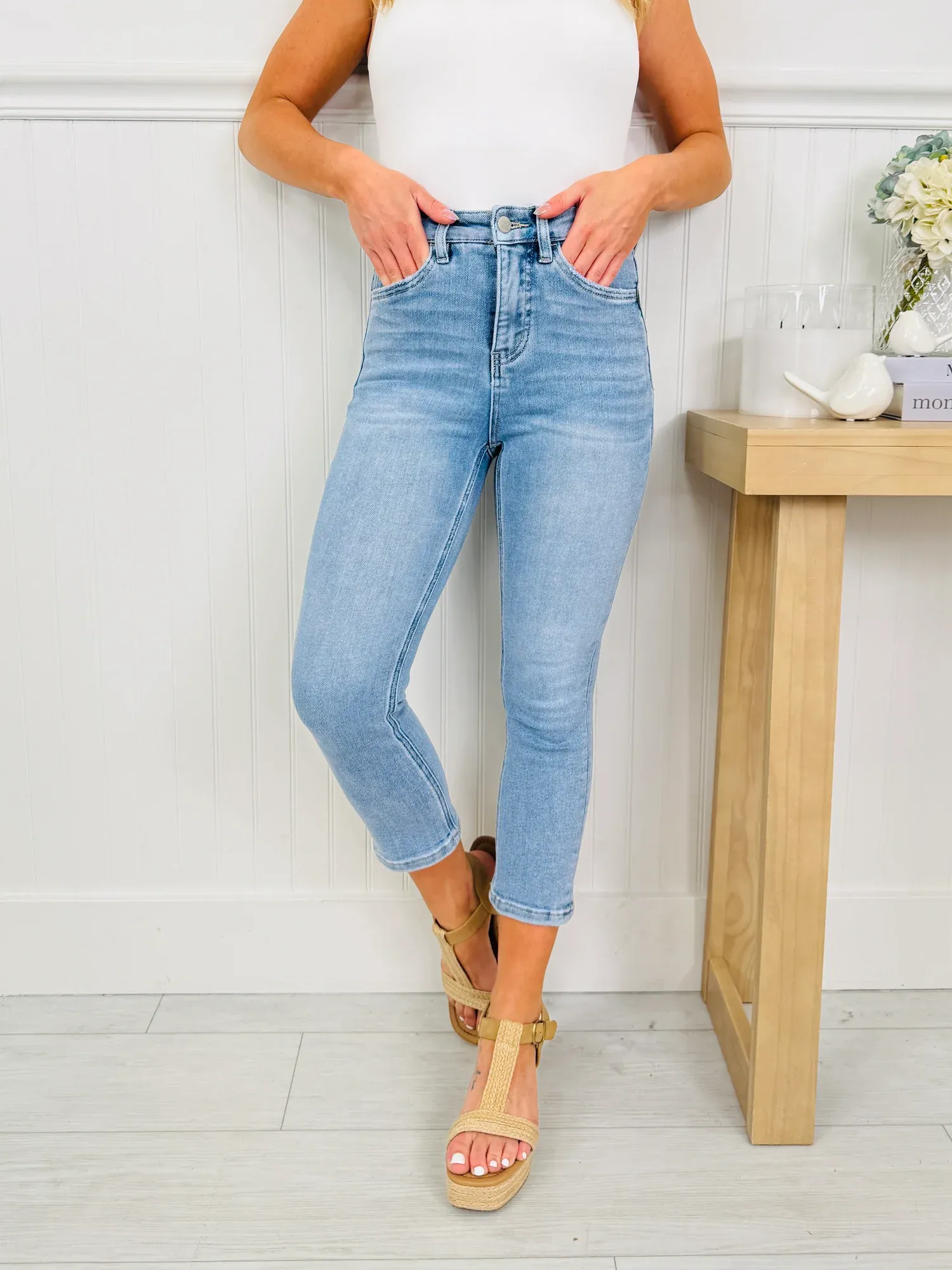 (Pack of 2) Easy Fit Tummy Control Capri Jeans in Three Inseams