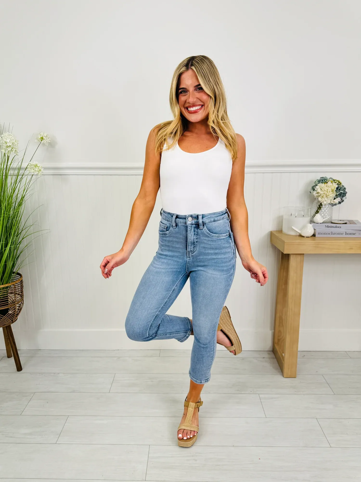 (Pack of 2) Easy Fit Tummy Control Capri Jeans in Three Inseams