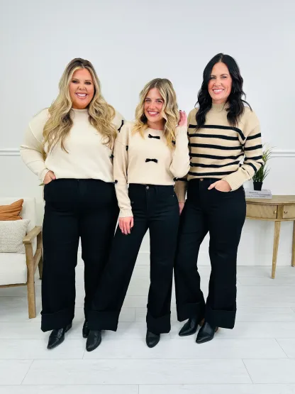 (Pack of 2) Judy Blue Midnight Moments Retro Wide Black Jeans