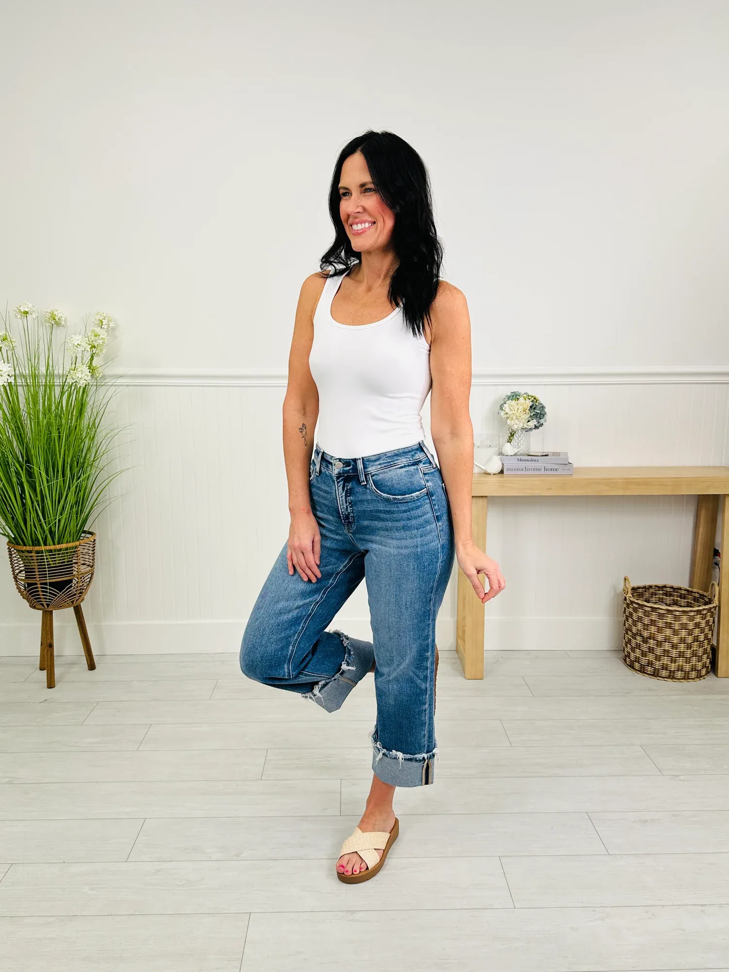 (Pack of 2) The Right Choice Tummy Control Wide Leg Jeans