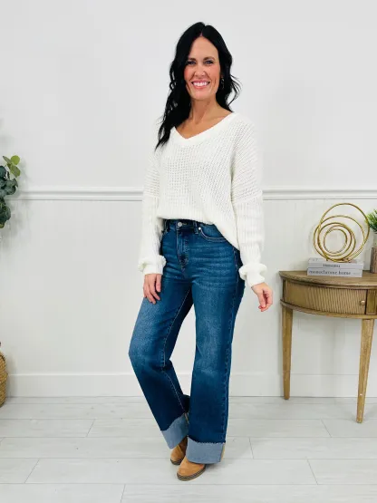 (Pack of 2) Made For Me Tummy Control Wide Leg Cuffed Jeans in Multiple Inseams