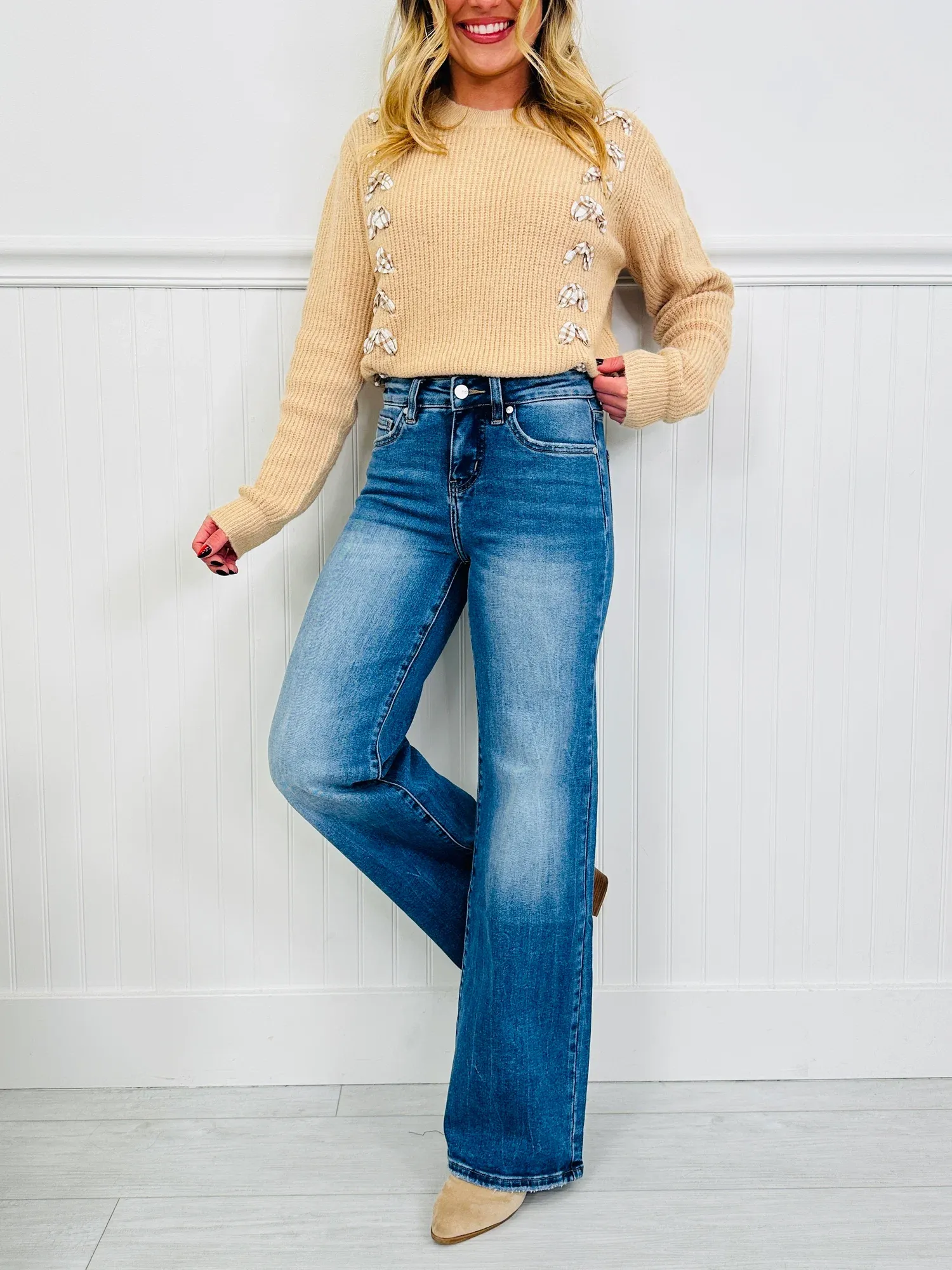 (Pack of 2) Just Four You Tummy Control Wide Leg Jeans in Four Inseams