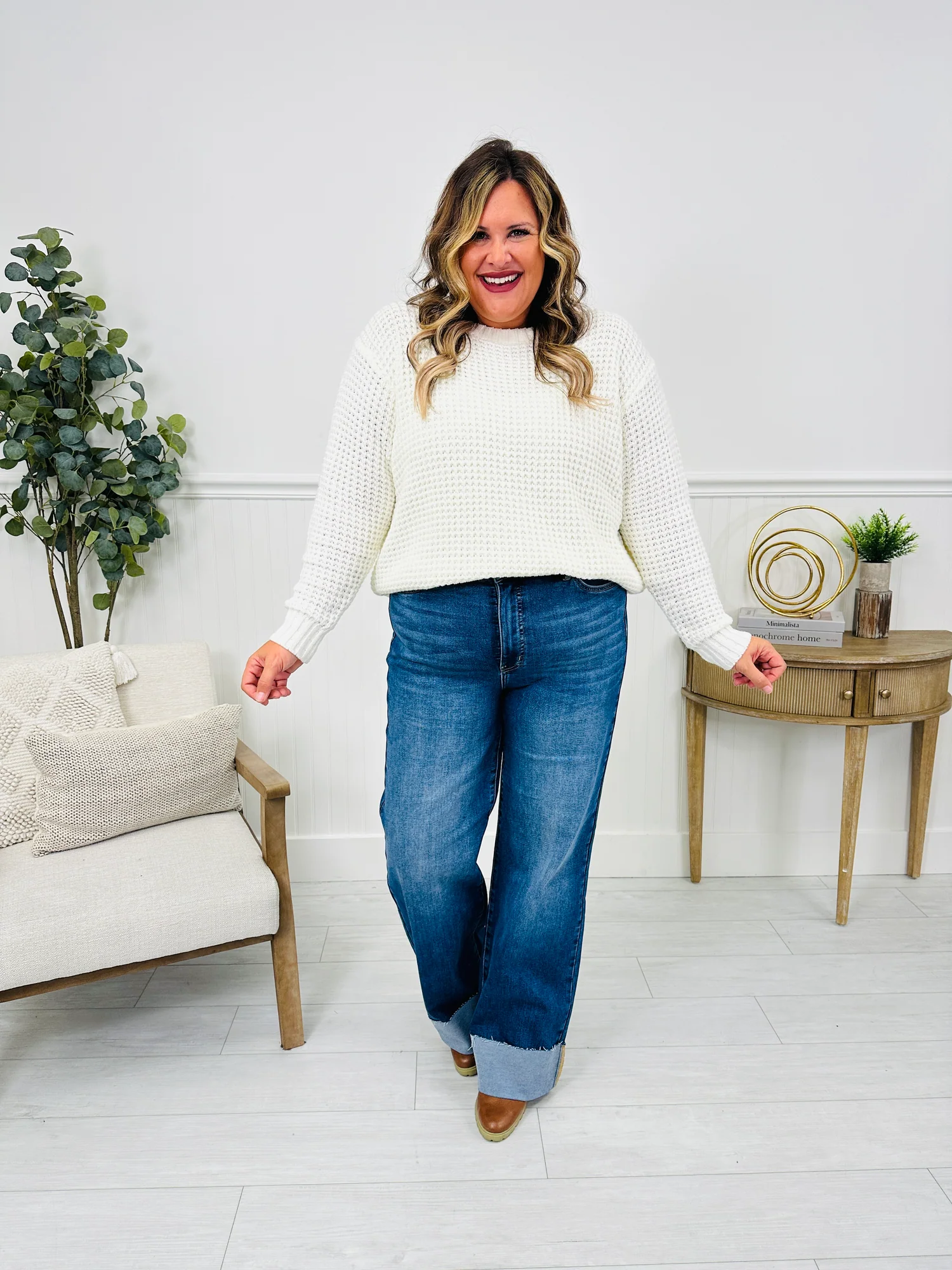 (Pack of 2) Made For Me Tummy Control Wide Leg Cuffed Jeans in Multiple Inseams