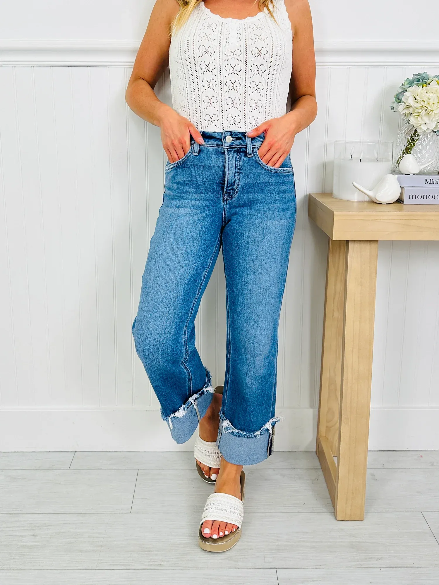 (Pack of 2) The Right Choice Tummy Control Wide Leg Jeans