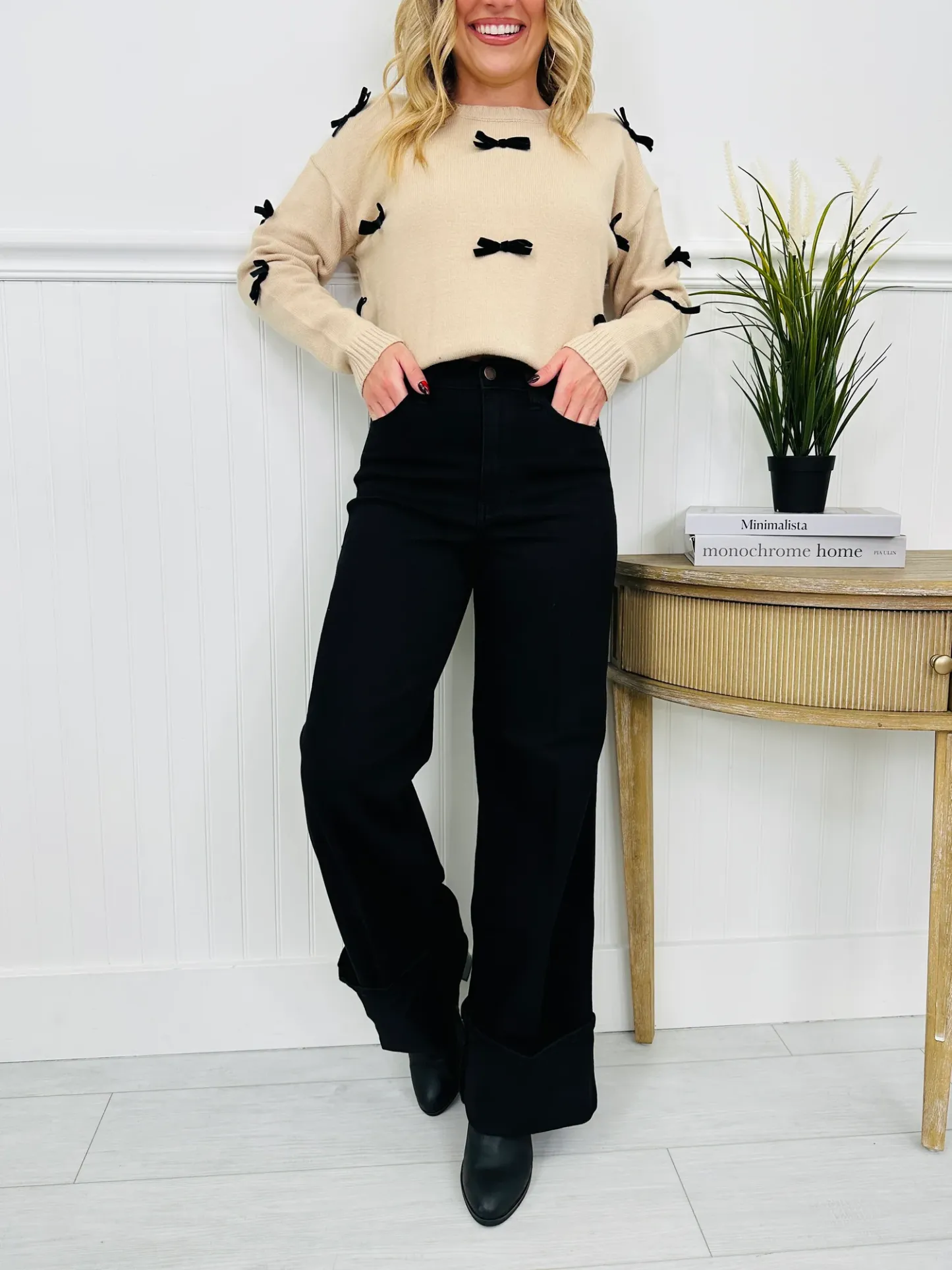 (Pack of 2) Judy Blue Midnight Moments Retro Wide Black Jeans