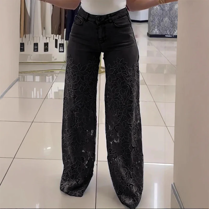 (Buy 1 Get 1) 💃Summer Fashion Forward🌸Fashion Lace Patchwork Denim Jeans