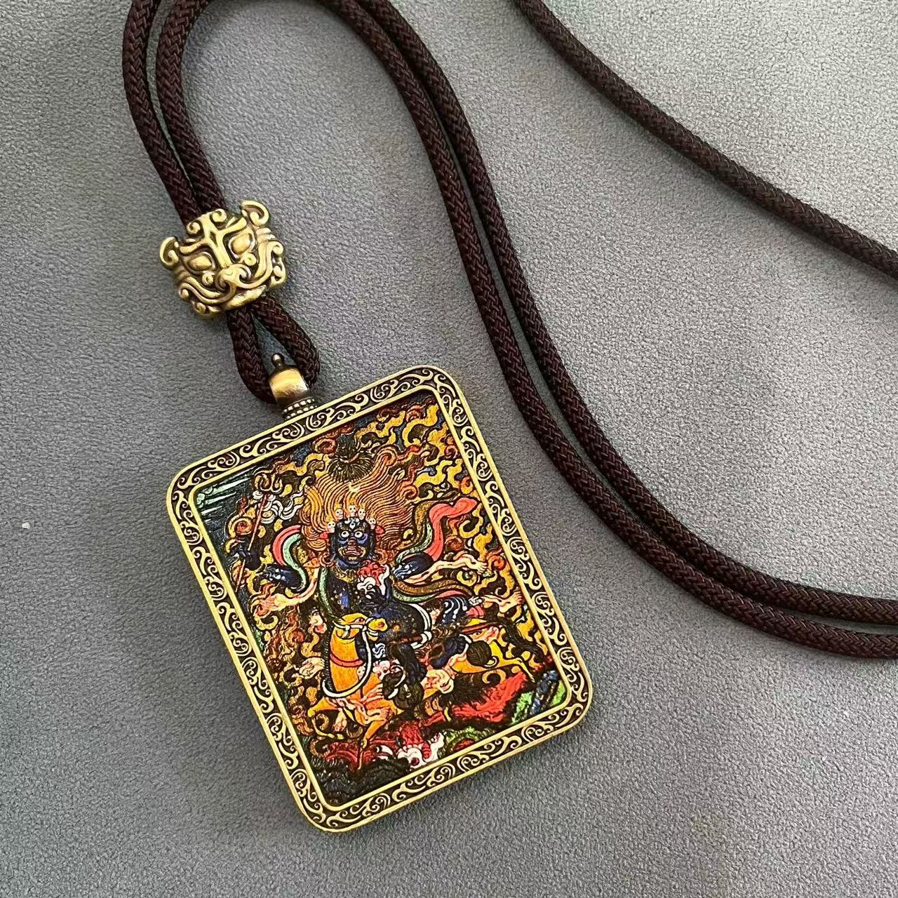 Zashi Lhamo Printed Thangka Pendant 