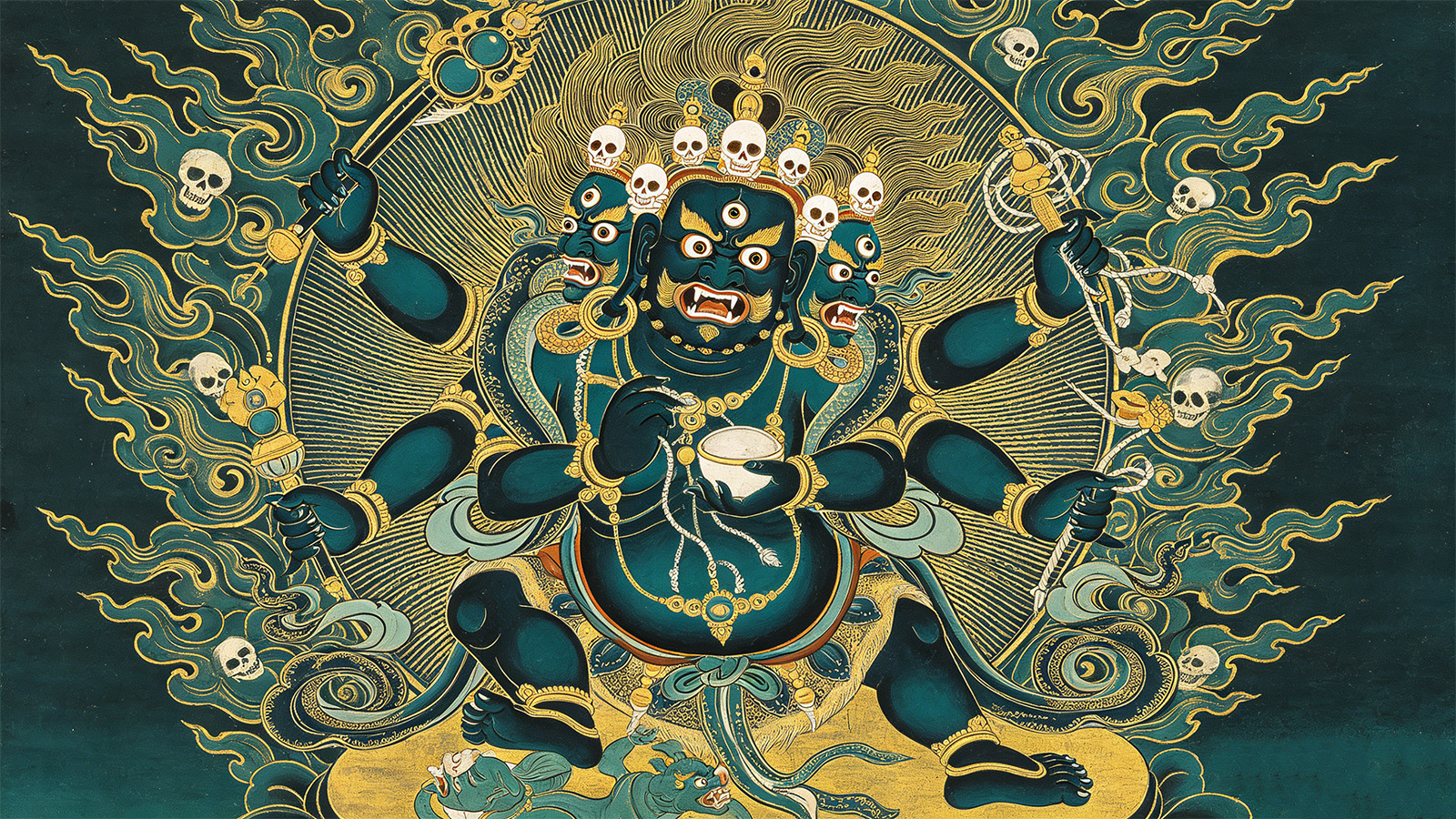 Mahakala Thangka - Tibetan Protector Deity Art