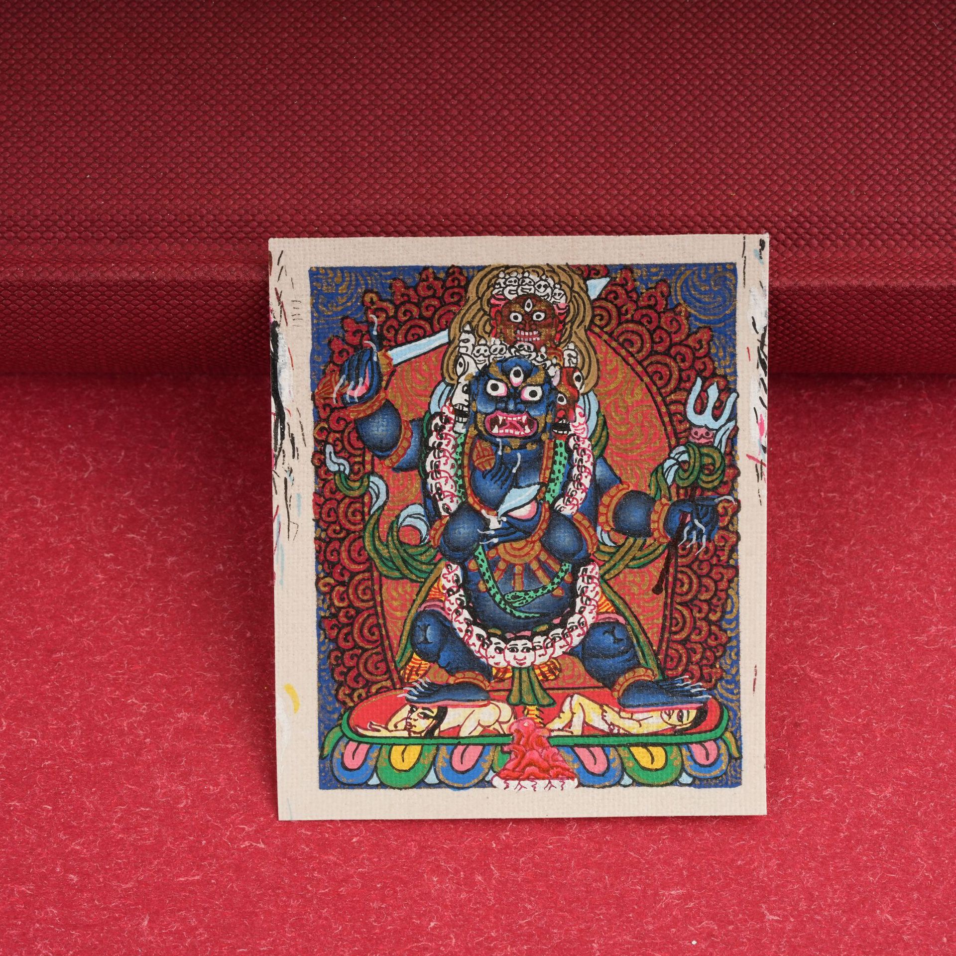 Four-Armed Black Jambhala with Sacred Symbols