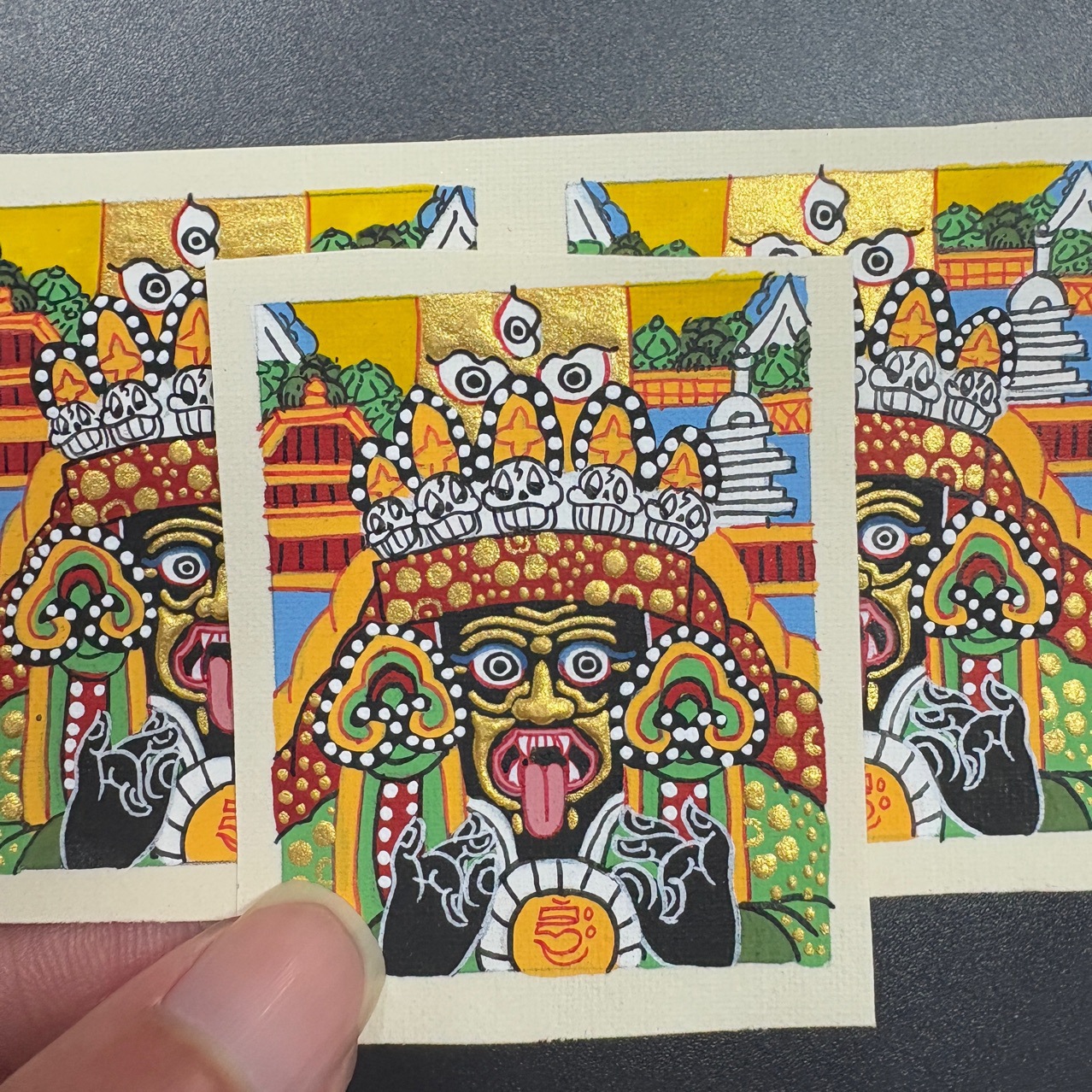 Zashi Lhamo Beginner Hand-Painted Mini Thangka