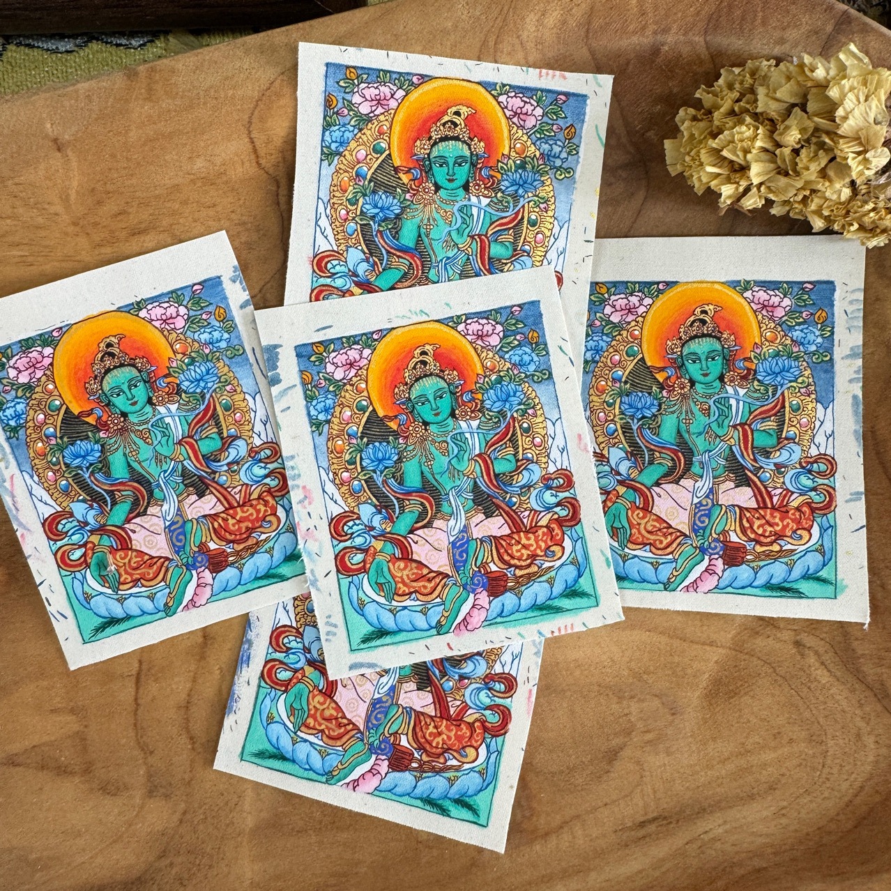 Green Tara Master Hand-Painted Thangka