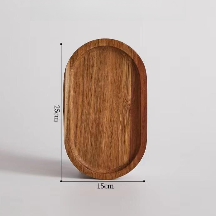 Solid Wood Dinner Plate