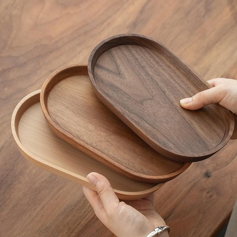 Solid Wood Dinner Plate