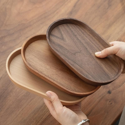 Solid Wood Dinner Plate