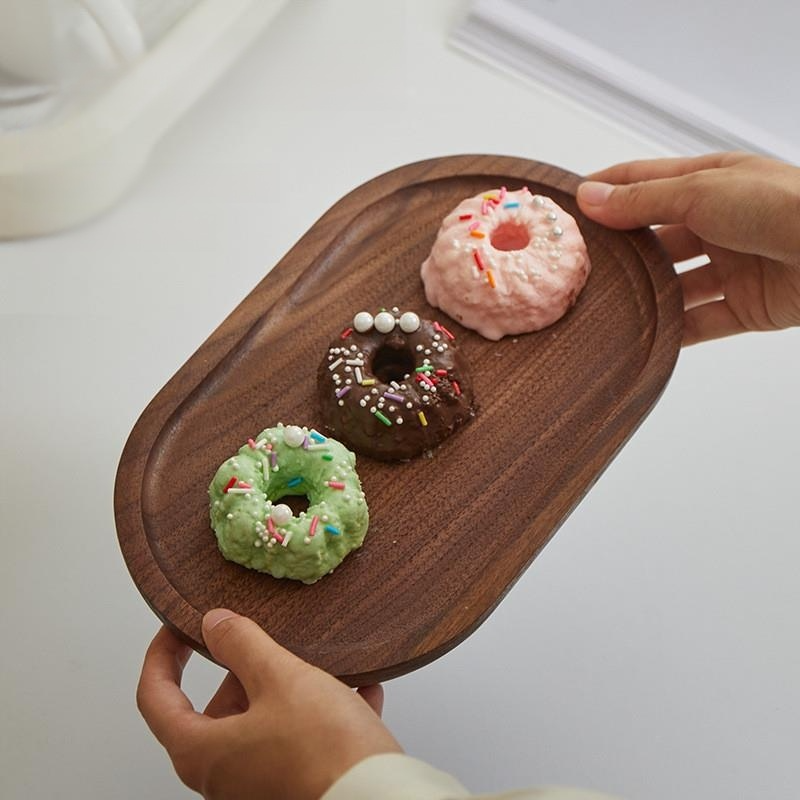 Solid Wood Dinner Plate