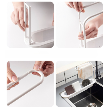 家用可伸縮瀝水置物架