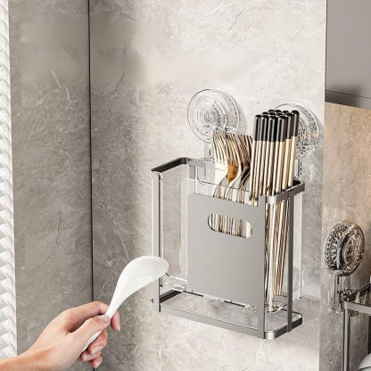 附蓋掛式免打孔筷子簍