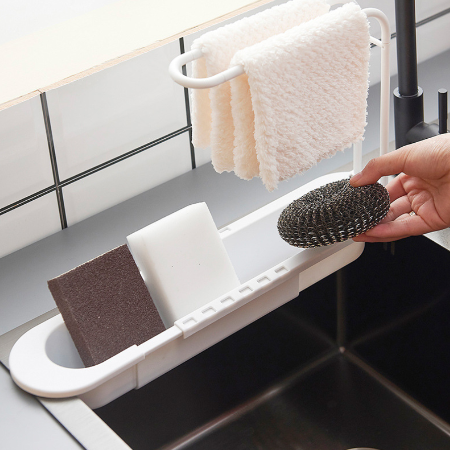 家用可伸縮瀝水置物架