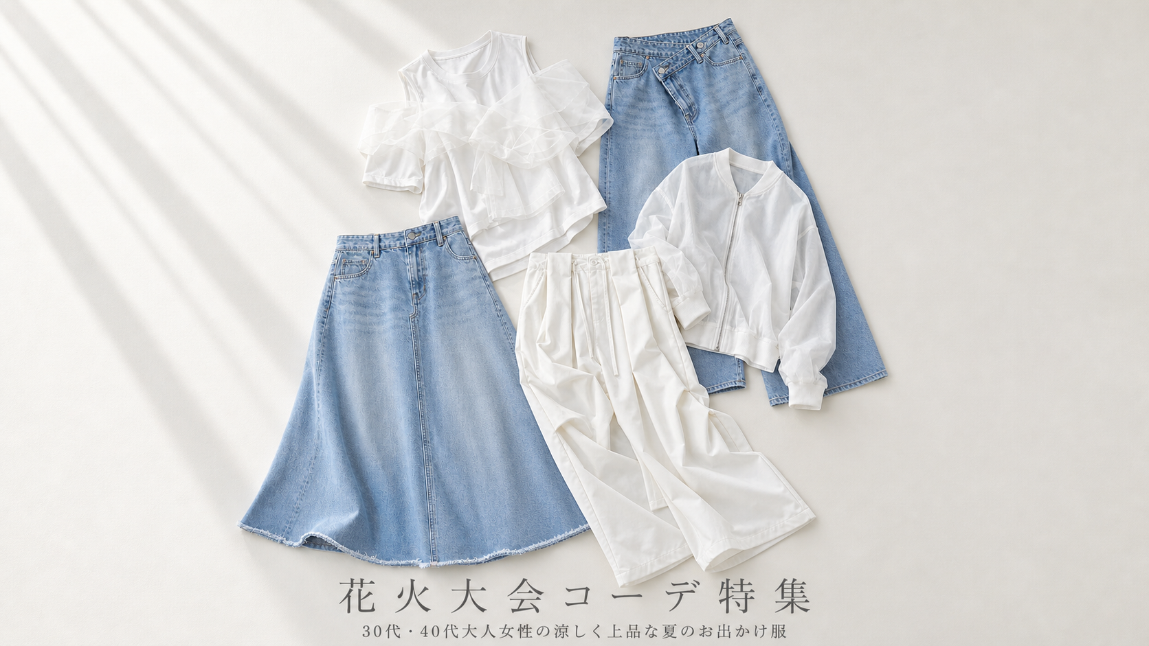 花火大会コーデ特集｜大人女性が楽しむ、涼しく上品な夏のお出かけスタイル-sosove